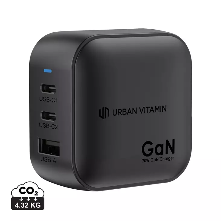Urban Vitamin Santa Cruz RCS 70W GAN laturi - Powerbankit ja laturit - P301.9801 - 1