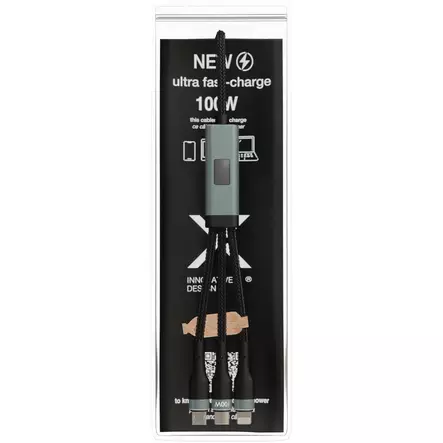 SCX.design C53 100 W:n rPET-muovista valmistettu ultranopea 5-in-1-latauskaapeli - Latausjohdot - 2PX17182 - 5