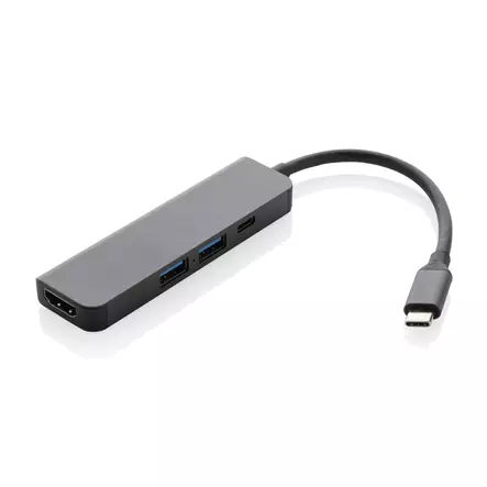 Terra hub HDMI tulolla kierrätetystä alumiinista - Muu tekniikka - P308.652 - 2